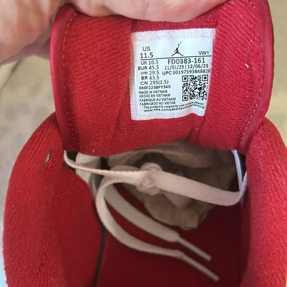 Jordan 2/3 Varsity Red-Sail Size 11.5 SKU FD0383-161 - Picture 7 of 8